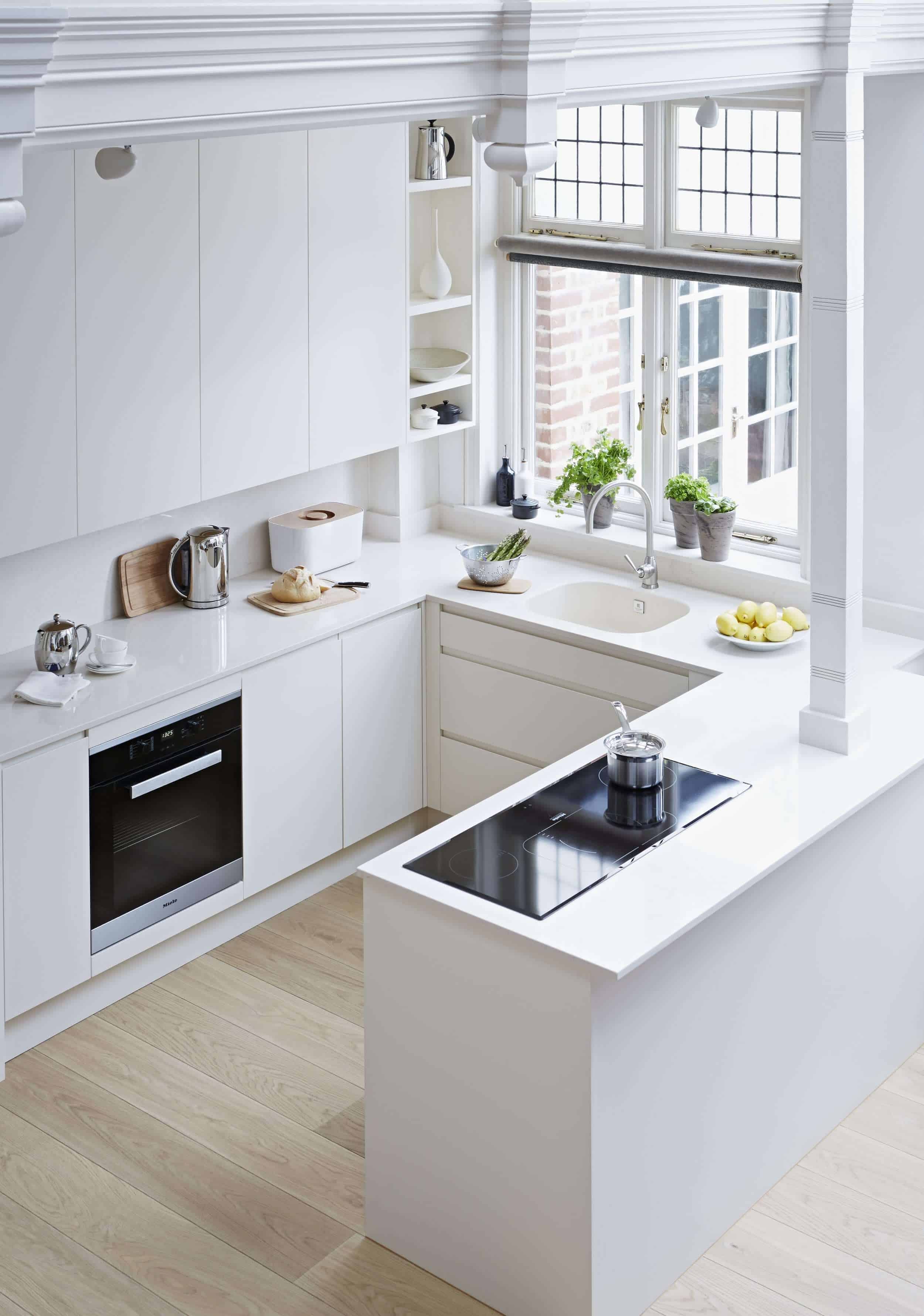 Pure White Handleless Kitchen John Lewis of Hungerford