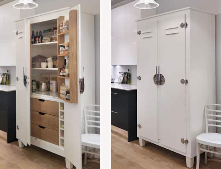 Freestanding Kitchen Pantries John, Tall Kitchen Larder Cupboard Storage Pantry Freestanding Utility Cabinet Slim